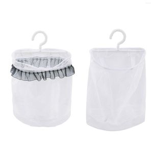 Boîtes de rangement Mesh Vêtements Sac Penderie Organisateur Avec 360 ° Cintre Pivotant Pour Fruits Légumes Jouets Épicerie