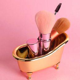 Cajas de almacenamiento Mini Bathtub Jewelry Box Makeup Organizer Recipiente Desktop Case