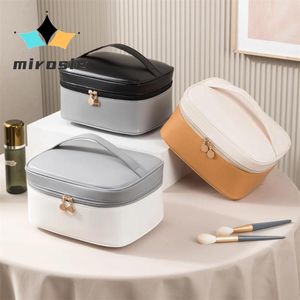 Boîtes de rangement Mirosie Organisateur de maquillage de grande capacité avec des compartiments séparés Sac élégant Multi-Fonctional PU Travel Toitry