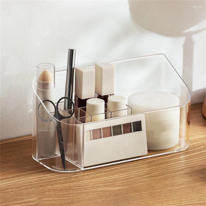 Cajas de almacenamiento Mirror Gabinete Caja cosmética transparente y visible Seguridad de seguridad ambiental Kit de maquillaje no deslizante