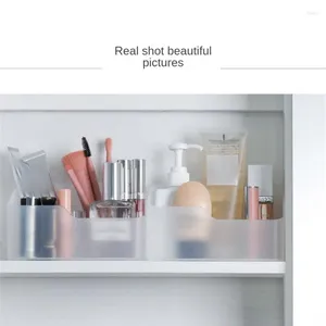 Boîtes de rangement Organisateur de l'armoire miroir organisé le maquillage et les articles de toilette