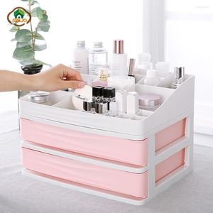 Opslagboxen MSJO Make -up Organizer Plastic Cosmetische lade Box Desktop Display Stand Rack Holder voor