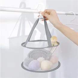 Opbergdozen Multi -lagen droogrek Hangable make -upborstel Winddicht ondergoed Hanger Poeder Bubble Sponsmand