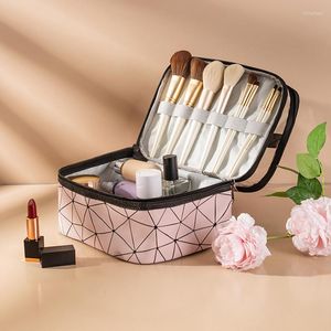 Boîtes de rangement multifonction Double Transparent sac cosmétique femmes trousse de maquillage grande capacité voyage maquillage organisateur toilette beauté