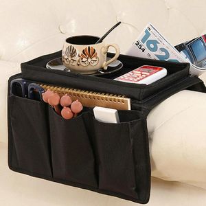 Cajas de almacenamiento organizador de reposabrazos de sofá antideslizante con portavasos, bandeja, brazo de silla, control remoto de TV para sofá reclinable, sillón, mesita de noche