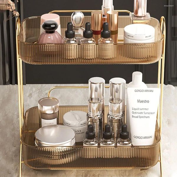 Organisateur de boîtes de rangement pour les cosmétiques Le fond peut être tiré facilement de grande capacité Luxury Luxury Sproof Amovable Dresher Stable