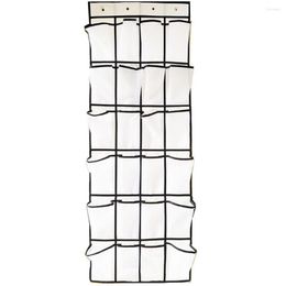 Opbergdozen over de deurschoen Organisator Clear Hanging Rack Stoffen Kastzak 24 Grote mesh -zakken SH SH