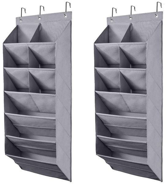 Boîtes de rangement au-dessus de la porte, organisateur de chaussures, 14 poches, support étroit suspendu pour placard de dortoir, gain de place