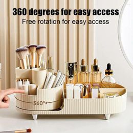Boîtes de rangement Organisateur de maquillage partitionné Boîte de bureau rotative à 360 degrés pour organisation de papeterie cosmétique Home Office Multi