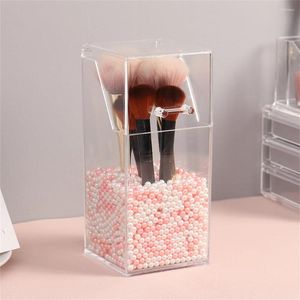 Opbergdozen Parelhelder Acryl Cosmetische Organizer Lippenstiftcontainer Stofdicht Make-upborstel Gereedschap Badkameremmer