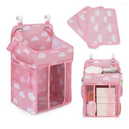 Boîtes de rangement Organisateur de couches portable Imperméable Infant Essentials Cloud Pattern Hanging Bag