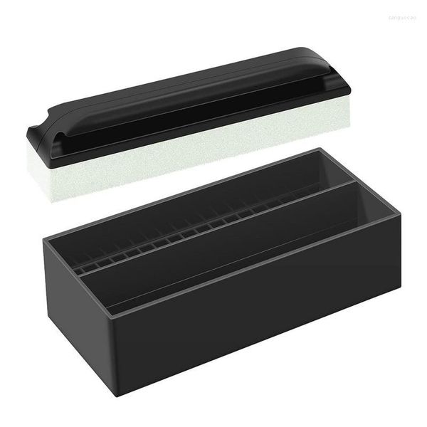 Cajas de almacenamiento, bandeja de herramientas de salón profesional, caja de peluquero, estante para peine, Kit de corte de pelo, recortador de barba, soporte para cortadora eléctrica