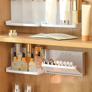 Boîtes de rangement Organisateur de maquillage sans punch Cosmétique murale pour le rouge à lèvres Brosse en plastique Anipal