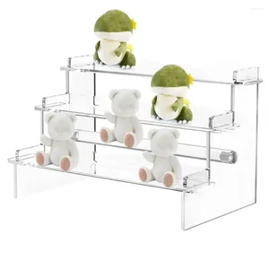 Opbergdozen Rek Veelzijdig Acryl Figuur Speelgoed Display Organiseren Thuis Desktop Met 3-laags Parfums Stand Voor Voedsel Cupcake Meer