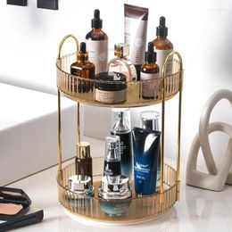 Opbergdozen Draaibaar Make-up Rack Box Luxe Multifunctionele Organizer Transparant Cosmetica Licht