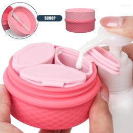 Boîtes de rangement en Silicone, conteneur cosmétique, Pot de maquillage, pots de crème, boîte à pilules de voyage, bouteilles distributrices portables, Pot d'émulsion de Lotion