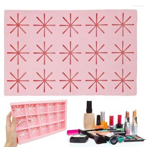 Boîtes de rangement Silicone Rouge À Lèvres Titulaire Multi-fonction 15 Fentes Cas Organisateur Cosmétique Pour Brosse À Lèvres Bâton Pour Les Ongles Vernis À Ongles