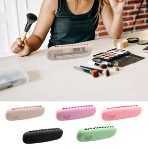 Boîtes de rangement en silicone Travel Makeup Brush Sac Toitrage Cosmetic Pouch Organisateur Portable Make Up Large Brushes Holder pour voyager