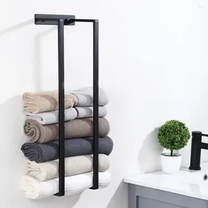 Opbergdozen roestvrijstalen handdoekekrekhouder badkamer wandmontage organizer badhanddoeken eenvoudige installatieruimte