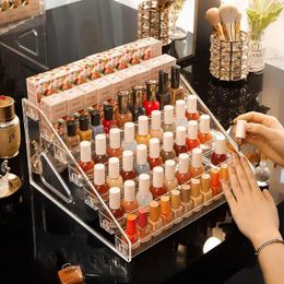 Opbergdozen Stand Winkel Display Make-up Plastic Cosmetica Transparant Mode Kaptafel Box Organizer Nagellak