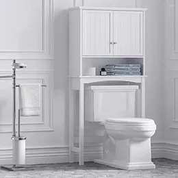 Boîtes de rangement Armoire de toilette Organisateur étagères réglables de style moderne de haute qualité de salle de bain durable blanc 9 "d x 24" w 62 "h