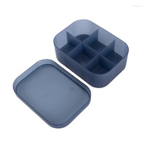 Opslagboxen Transparant cosmetische doos Desktop met deksel kleine kaptafel masker huidverzorgingsproducten plastic afwerking