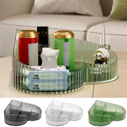 Boîtes de rangement transparentes en forme de cœur, boîte de maquillage divisée multi-grille, étui de bureau en plastique, organisateur de cosmétiques pour femmes et filles