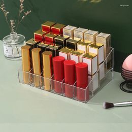 Boîtes de rangement transparentes pour rouge à lèvres, boîte en plastique de bureau pour cosmétiques, Lotion, organisateur, affichage de cosmétiques, bijoux trapézoïdaux