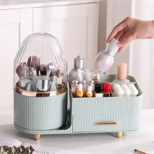 Boîtes de rangement transparentes, boîte de maquillage, organisateur de haute capacité, conception de cosmétiques luxueux et durables, anti-poussière