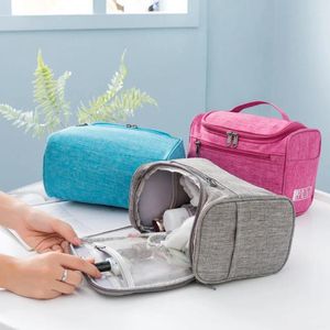 Opbergdozen Travel waszas heren dames buiten toilet met zip hangende verzorging make -up draagbare kast huisapparaat organisator