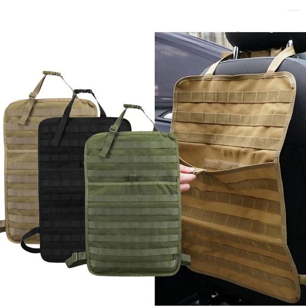 Cajas de almacenamiento Bolsa trasera del asiento trasero de automóviles Multi bolsillo Correa colgante Tactical Trunk Pouch Organizador de caza de exterior Accesorios de caza