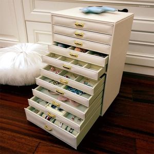 Opbergdozen Vanity Box Women Lades Meerlagige organisator Home Slaapkamer Make -up sieraden Cosmetische Scatole huishoudelijke meubels