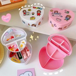 Opbergdozen WG Pink Girl Heart Box Sieraden Desktop Organisator Student Dormitory Love Double