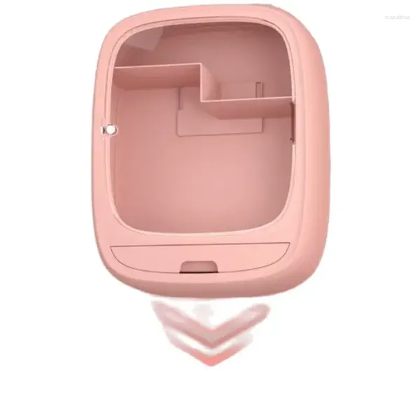 Cajas de almacenamiento para colgar en la pared, caja de maquillaje tipo cajón, organizador de baño, plástico ABS, transparente, cosméticos a prueba de polvo