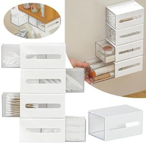 Opbergdozen Aan de muur gemonteerde kleine spullen Lade Uittrekbare Lipsick Organizer Ponsvrij Multifunctionele Zelfklevende dozen