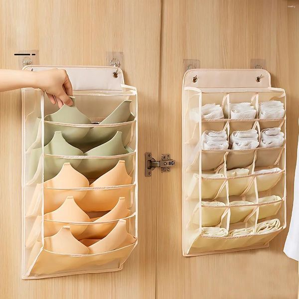 Boîtes de rangement Organisateur mural Organisateur pliable Bra-Sock Toot Closet Wardrobe Organize