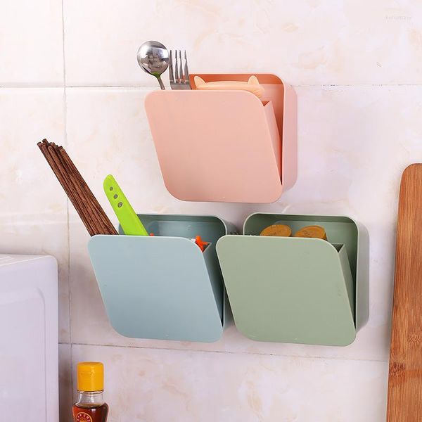 Cajas de almacenamiento para pasta de pared, caja cuadrada sellada, estante de vajilla de cocina extraíble, soporte para cepillo de dientes, organizador de cosméticos para baño