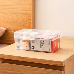 Boîtes de rangement boîte de tissus humide portable avec couvercle de la ménage à l'épreuve de la poussière Finition cosmétique à diverses artefacts Masque transparent