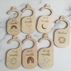 Opbergdozen houten babykast maat divider organisator hanger kleding verdeling voor geboren kinderdagverblijfdecoratie tot 24 maanden