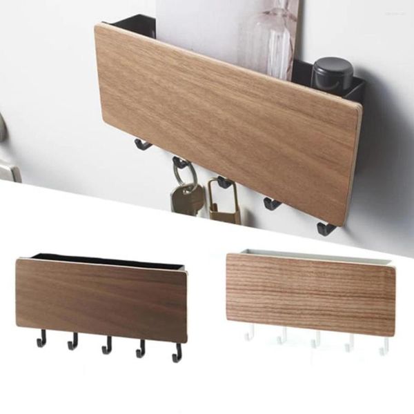 Cajas de almacenamiento Caja de madera Estante decorativo para colgar en la pared Llave Mano de obra fina Sin rebabas Tablero decorativo Ajuste Estante Organizador de artículos diversos