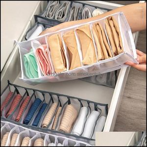 Almacenamiento DERS BRA Organizer para ropa interior Caja de caja Divisor Cajas Divisor Bufandas Calcetines Corbatas Pantalones cortos Drop Party 2021 Organización doméstica H