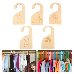 Opslagladen 5 stks Kleding Grootte Divider Practical Child Closet Dividers Wood Dividing Board