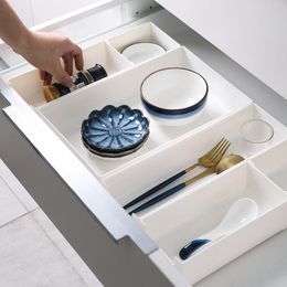 Opslagladen Divider Superpositie Gecombineerde plastic lade Partitie Holder Huishoudelijk Clapbord voor kleding Kitchen