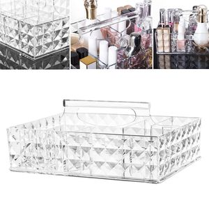 Opberglades Make-up Organizer Lade Transparant Acryl Cosmetische Display Box Met Handvat Helder Eenvoudig Stijlvol Ontwerp 230628