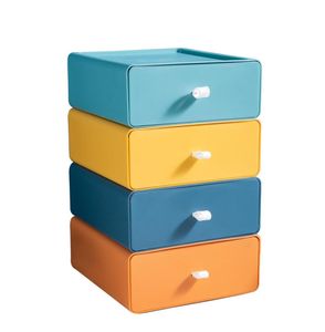 Tiroirs de rangement type boîte de couleur contrastée bureau peut empiler des fichiers armoire multifonction boîtes à tiroirs taille 20218cm4398086