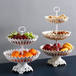 Opslag Houders Rekken 2/3 Tiers Grote Capaciteit Fruit Opslag Stand Home Party Fruit Voedsel Decor Organizer Rack Dessert Taart Snoep Display plank Houder 230629