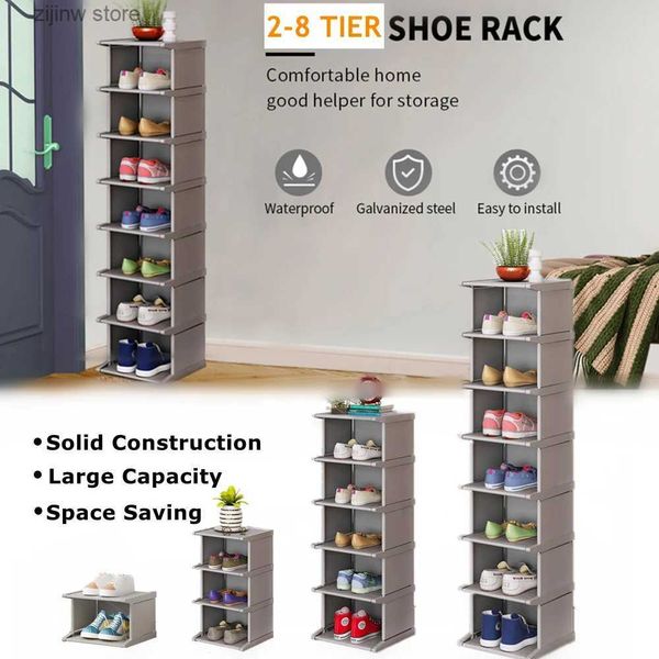 Supports de stockage Racks 2-8 gestionnaire de couches étagère à chaussures étroite verticale robuste étagère à chaussures facile à installer gestionnaire de stockage étagère à chaussures peu encombrante Y240319