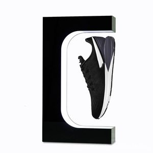 Opslag Houders Rekken 220 Magnetische 360 Rotatie Display Stand Levitatie LED Drijvende Schoenen Sneaker Home Decor 230912