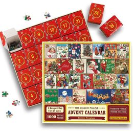 Aufbewahrungshalter Racks 24 Stück Weihnachts-Adventskalender Cartoon-Puzzle für Kinder Erwachsene Weihnachtsgeschenke Frohes glückliches Jahr 2024 231114