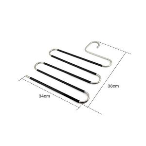 Opslaghouders Rekken 5 Lagen Broekrek Doekhouder Roestvrij staal S-vorm Mtilayer Hanger Mtifunctional Kleerhangers Drop Otll7